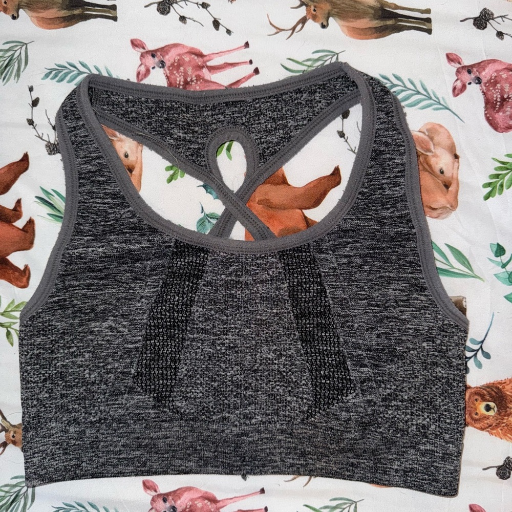 3- Pack Gray and Black Sports Bras
